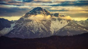 mountain, alpenglow, nature