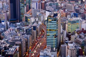 building valley, city view, street